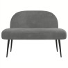 Banc rembourré avec dossier Gris foncé 110 x 60 x 76 cm Velours 641501641501