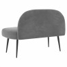 Banc rembourré avec dossier Gris foncé 110 x 60 x 76 cm Velours 641501641501