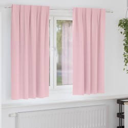 Rideaux occultants avec anneaux 2 pcs Rose bébé 175 x 140 cm 641504641504