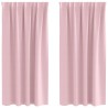 Rideaux occultants avec anneaux 2 pcs Rose bébé 175 x 140 cm 641504641504