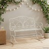 Banc de jardin Blanc antique Acier 641506641506