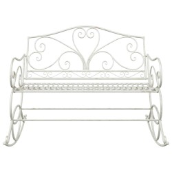 Banc de jardin Blanc antique Acier 641506641506