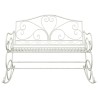 Banc de jardin Blanc antique Acier 641506641506