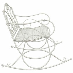 Banc de jardin Blanc antique Acier 641506641506