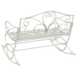 Banc de jardin Blanc antique Acier 641506641506