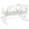 Banc de jardin Blanc antique Acier 641506641506