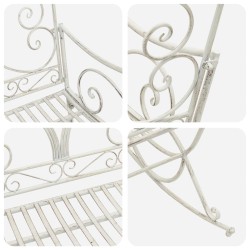 Banc de jardin Blanc antique Acier 641506641506