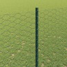 Clôture hexagonale avec poteau 25 x 1,5 m Vert Maille 641516641516