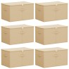 Boîte de rangement 6 pcs Crème 55 x 35 x 32 cm Tissu intissé 641522641522