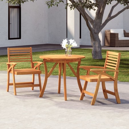 Ensemble à manger de jardin 3 pcs Bois d'acacia solide 641530641530