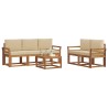 Ensemble de canapés d'extérieur 6 pcs Naturel et Beige 641532641532