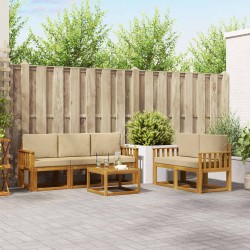 Ensemble de canapés d'extérieur 6 pcs Naturel et Beige 641540641540
