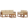 Ensemble de canapés d'extérieur 6 pcs Naturel et Beige 641540641540