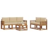 Ensemble de canapés d'extérieur 6 pcs Naturel et Beige 641540641540