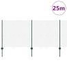 Clôture grillagée avec poteau 25 x 1 m Acier recouvert de PVC 641547641547