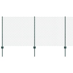 Clôture grillagée avec poteau 25 x 1 m Acier recouvert de PVC 641547641547