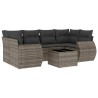 Salon de jardin avec coussins 7 pcs gris résine tressée 641549641549