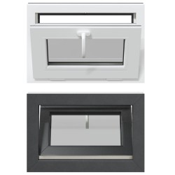 Fenêtre de sous-sol RISOR 60 x 40 cm PVC et verre Anthracite 641550641550