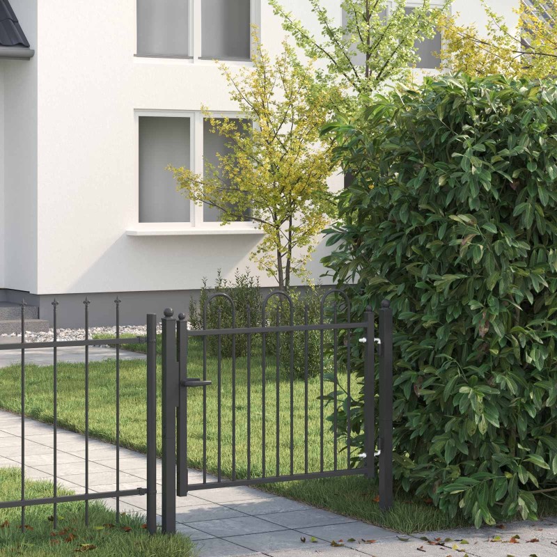 Porte de Clôture HORST 100 x 75 cm métal Noir Verrouillable 641552641552
