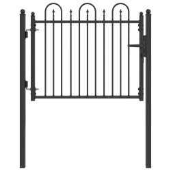 Porte de Clôture HORST 100 x 75 cm métal Noir Verrouillable 641552641552