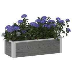 Jardinière surélevée Gris 75 x 30 x 22 cm WPC et Aluminium 641553641553