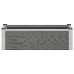 Jardinière surélevée Gris 75 x 30 x 22 cm WPC et Aluminium 641553641553