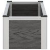 Jardinière surélevée Gris 75 x 30 x 22 cm WPC et Aluminium 641553641553