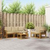 Ensemble de canapés d'extérieur 6 pcs Naturel et Beige 641554641554