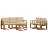 Ensemble de canapés d'extérieur 6 pcs Naturel et Beige 641554641554