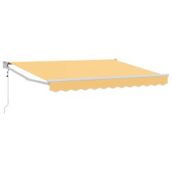 Auvent rétractable Sable 4,5 × 3 m Polyester et métal 641560641560