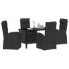 Ensemble de salle à manger pour jardin 5 pcs Noir polyrotin 641564641564