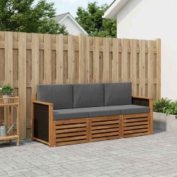 Ensembles de canapés avec coussin 3 pcs Bois d'Acacia Massif 641567641567
