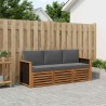 Ensembles de canapés avec coussin 3 pcs Bois d'Acacia Massif 641567641567