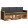 Ensembles de canapés avec coussin 3 pcs Bois d'Acacia Massif 641567641567