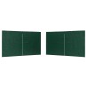Mur de tente de fête 2 pcs Vert 400 x 195 cm PE et acier 641570641570