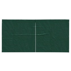 Mur de tente de fête 2 pcs Vert 400 x 195 cm PE et acier 641570641570