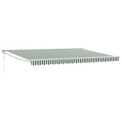 Auvent rétractable Vert et blanc 450 x 300 x 165 cm 641581641581