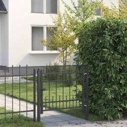 Porte de Clôture HORST 100 x 75 cm Métал Noir Verrouillable 641582641582