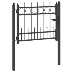 Porte de Clôture HORST 100 x 75 cm Métал Noir Verrouillable 641582641582