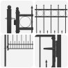 Porte de Clôture HORST 100 x 75 cm Métал Noir Verrouillable 641582641582