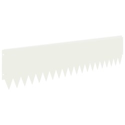 Bordure de Pelouse 10 pcs 103 x 25 cm Acier Blanc 641584641584