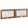 Porte de chien pliable avec supports 2 pcs Bois ancien 200,5 cm 641585641585
