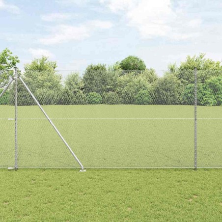 Clôture hexagonale avec poteau 25 x 1,5 m Acier galvanisé 641588641588