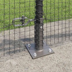 Clôture en fil soudé avec base en béton 10 x 0,5 m Gris Maille 641595641595