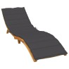 Coussin de chaise longue anthracite mélangé 200x70x4 cm tissu 641597641597