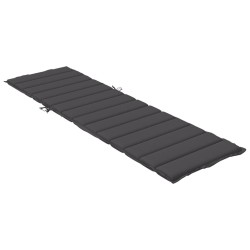 Coussin de chaise longue anthracite mélangé 200x70x4 cm tissu 641597641597