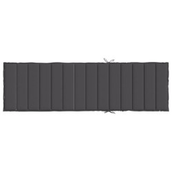 Coussin de chaise longue anthracite mélangé 200x70x4 cm tissu 641597641597