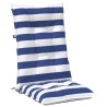 Coussin d'extérieur 2 pcs Bleu et Blanc 120 x 50 x 7 cm Tissu 641599641599