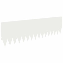 Bordure de Pelouse 10 pcs 103 x 30 cm Acier Blanc 641600641600