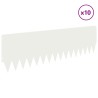 Bordure de Pelouse 10 pcs 103 x 30 cm Acier Blanc 641600641600